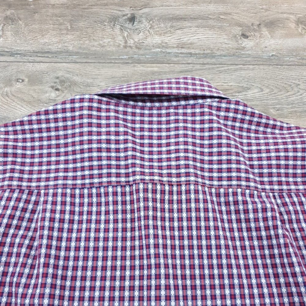 Haggar Clothing Mens Large Dress Shirt Long Sleeve Office Work Casual Patriotic - Picture 8 of 9
